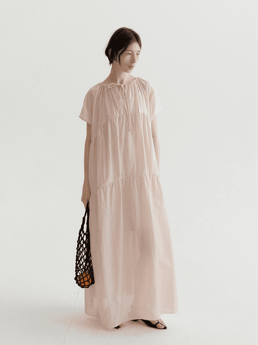 마이 셔링 맥시 원피스