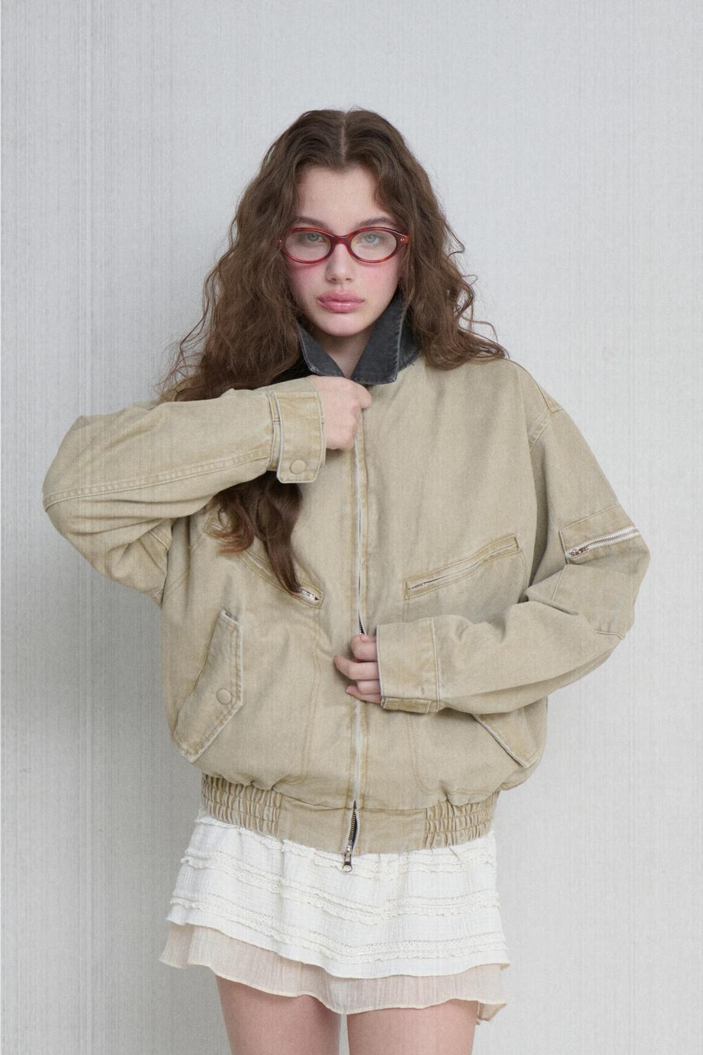 [3월 11일 순차 예약 발송] WASHING COTTON WORK JACKET (BEIGE)