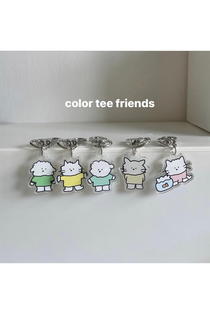 color tee friends key ring