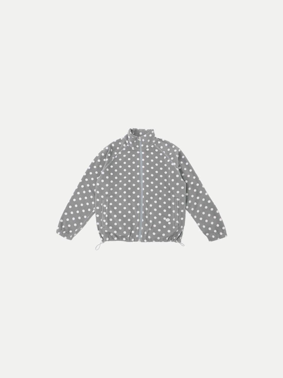 TeddyBear Love Winter Fleece Zip-Up Gray Dot