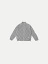TeddyBear Love Winter Fleece Zip-Up Gray Dot