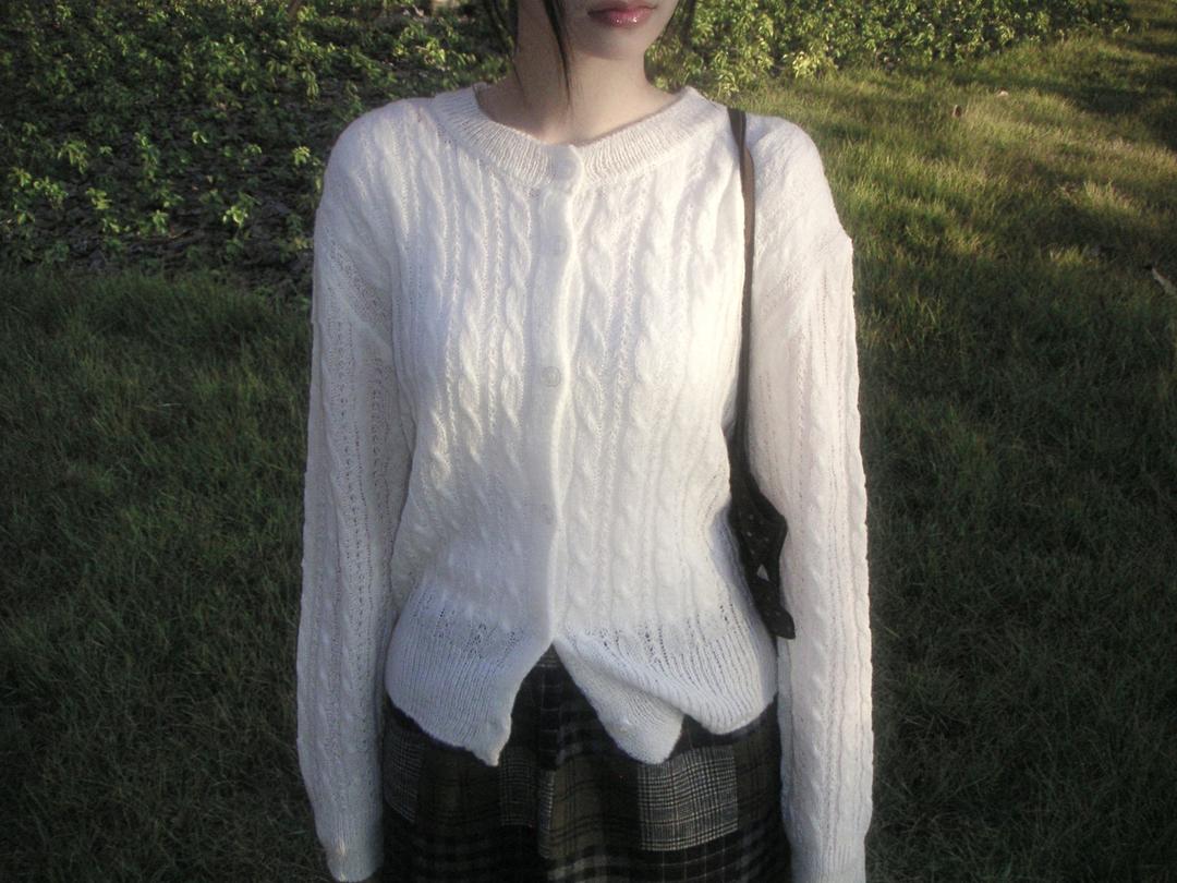 alpa cable cardigan