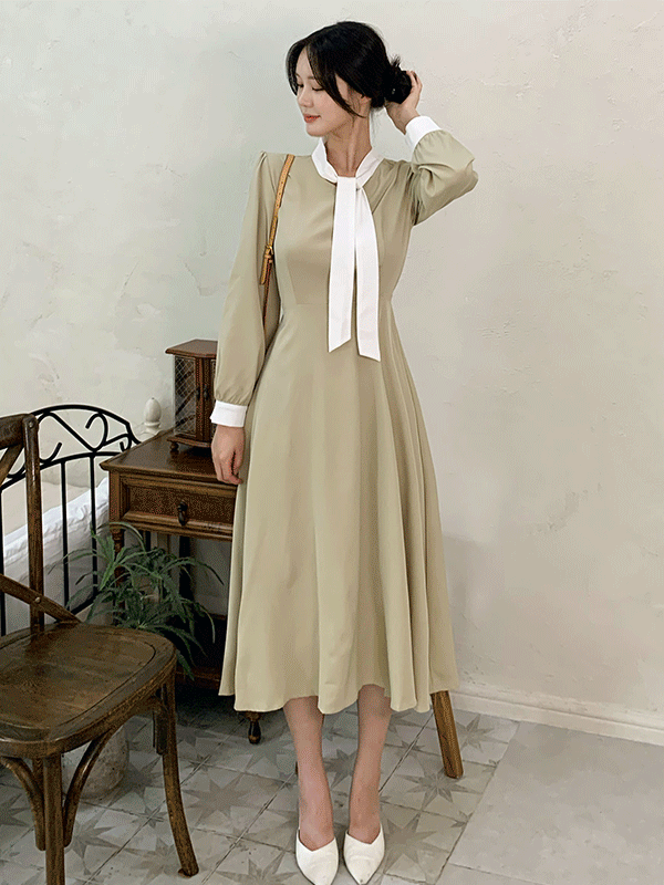 [고퀄리티🔥] 타이 롱원피스 / 타이원피스 스카프 배색원피스 수입의류 하객원피스 하객룩 면접 출근 오피스룩 머메이드원피스 플레어원피스 플리츠원피스 쉬폰원피스 퍼프원피스 가을원피스 레이어드 긴팔원피스 홀터넥 원피스 겨울원피스 셔츠원피스 결혼 니트원피