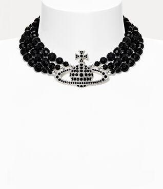 Messaline Three Row Choker