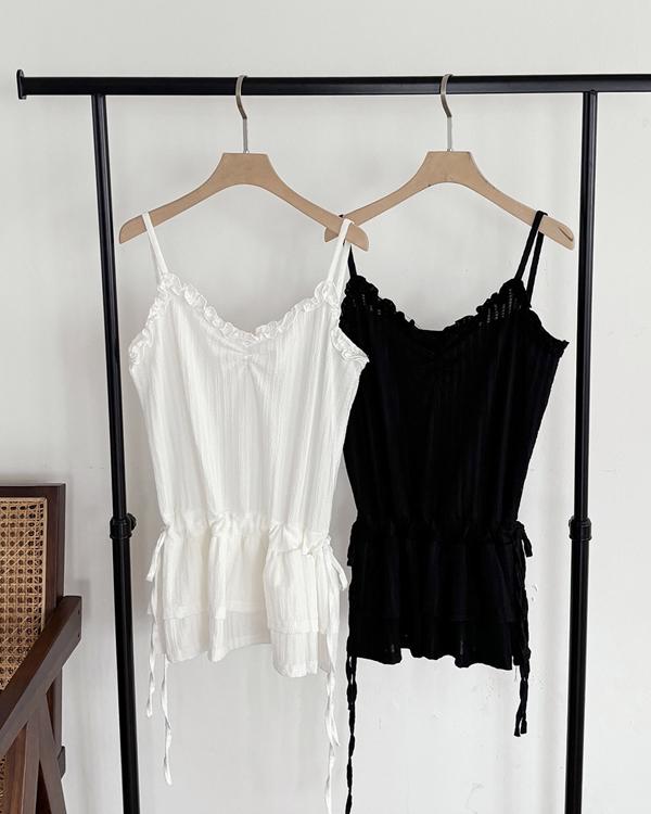 프릴 레이스 레이어드 원피스