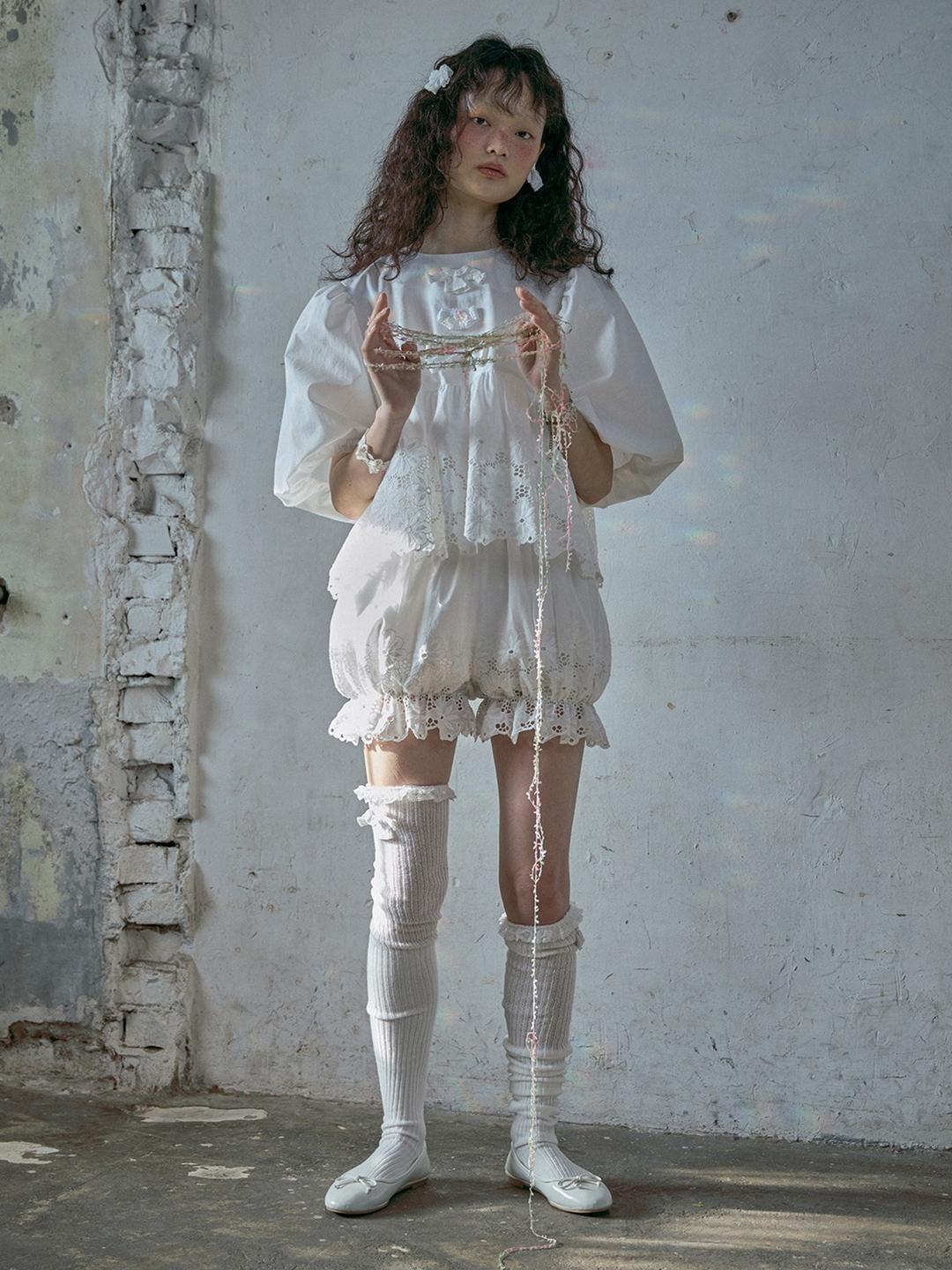 Babydoll puff blouse