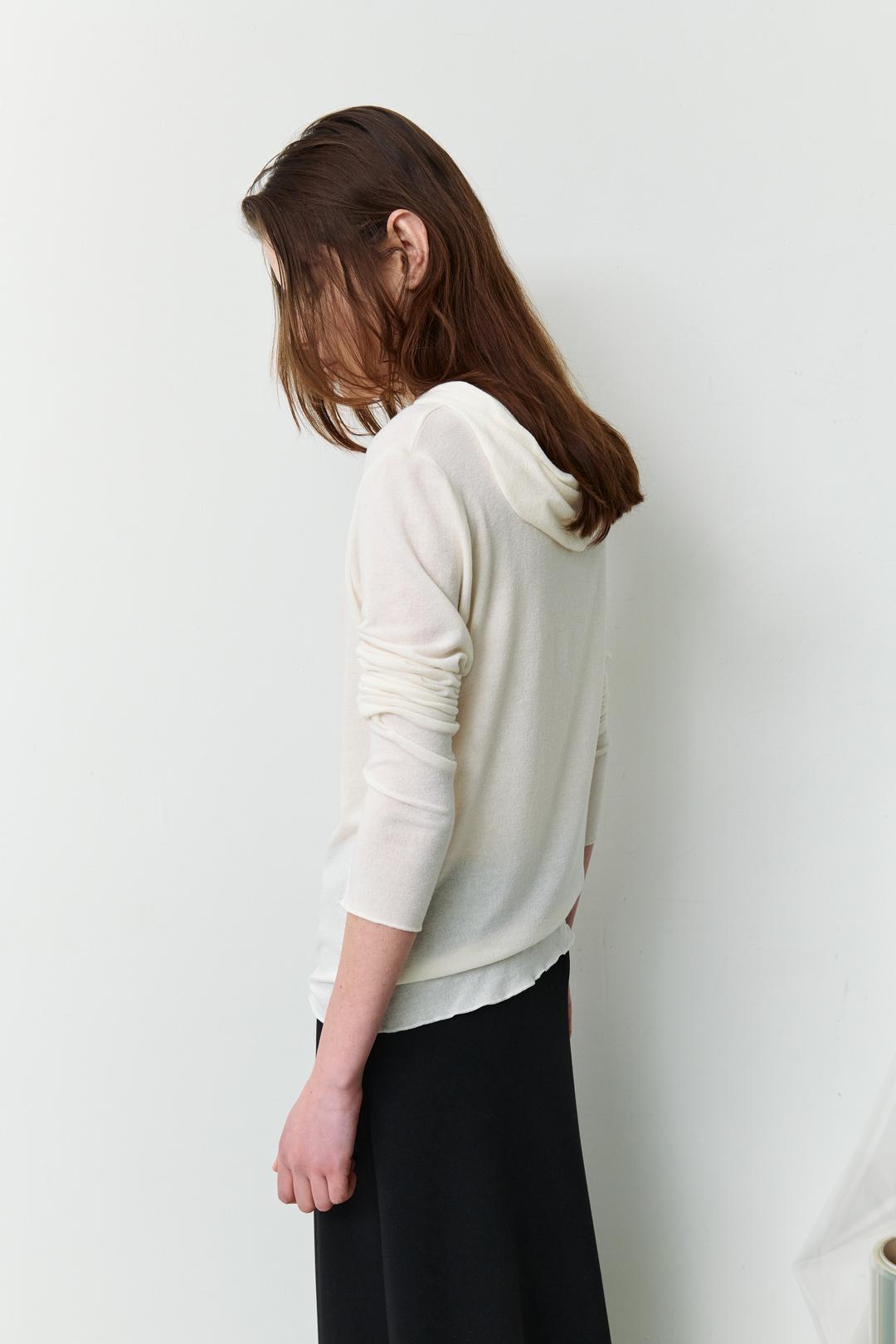 [2차] Hooded tencel top (cream)