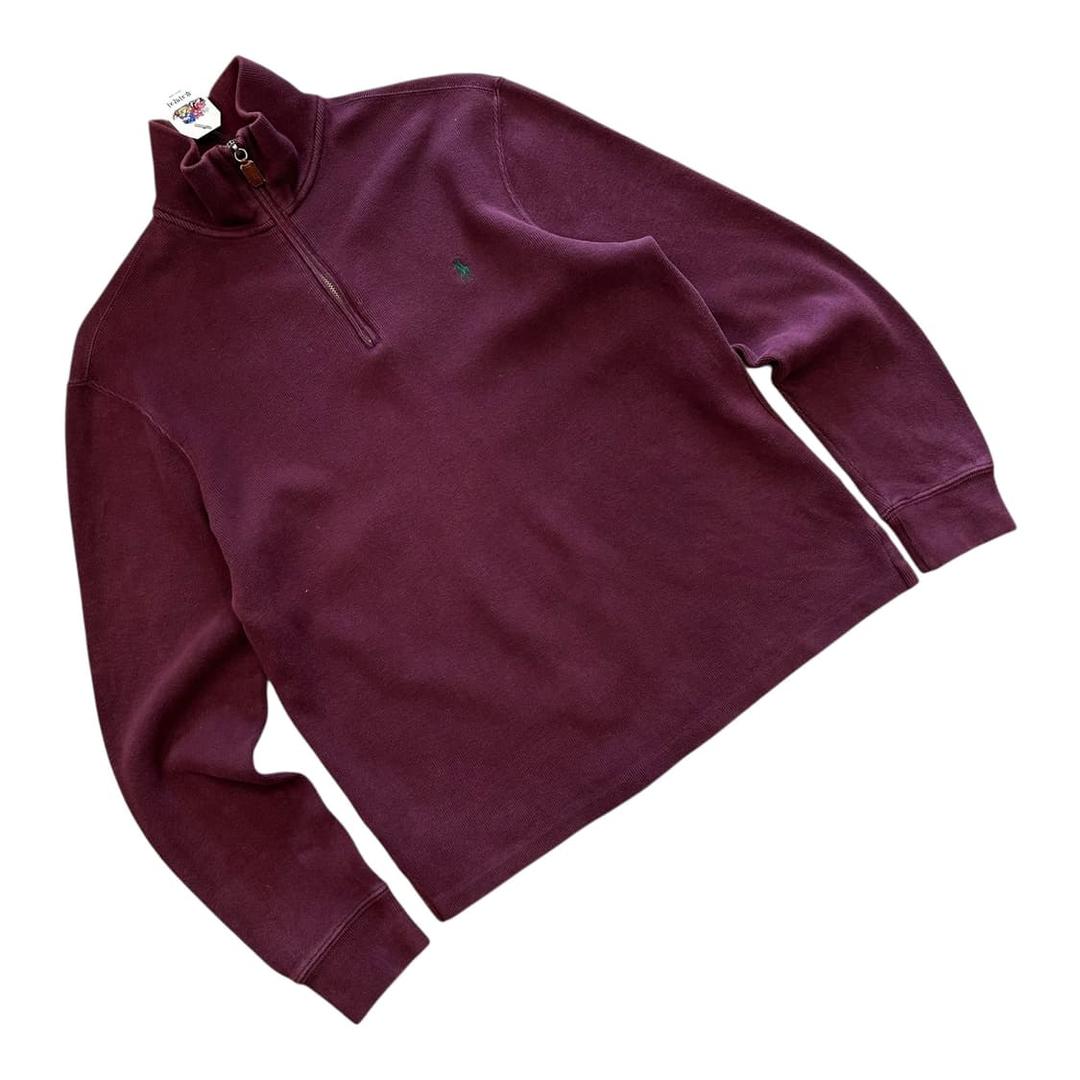 [S] 폴로랄프로렌 코튼 버건디 스웻 반집업 | 후루츠패밀리