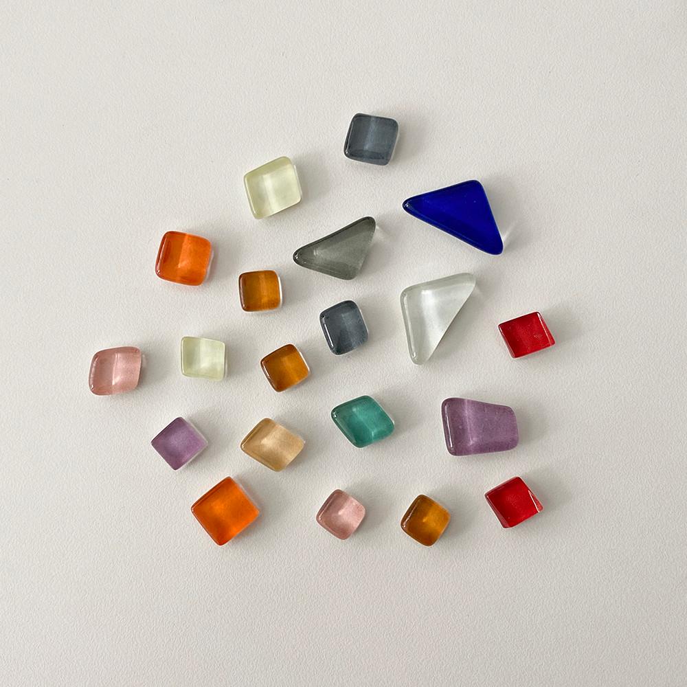 감성 냉장고 자석 귀여운 자석 유리 데코 마블 20개 세트 원두 카페 별 하트 젤리