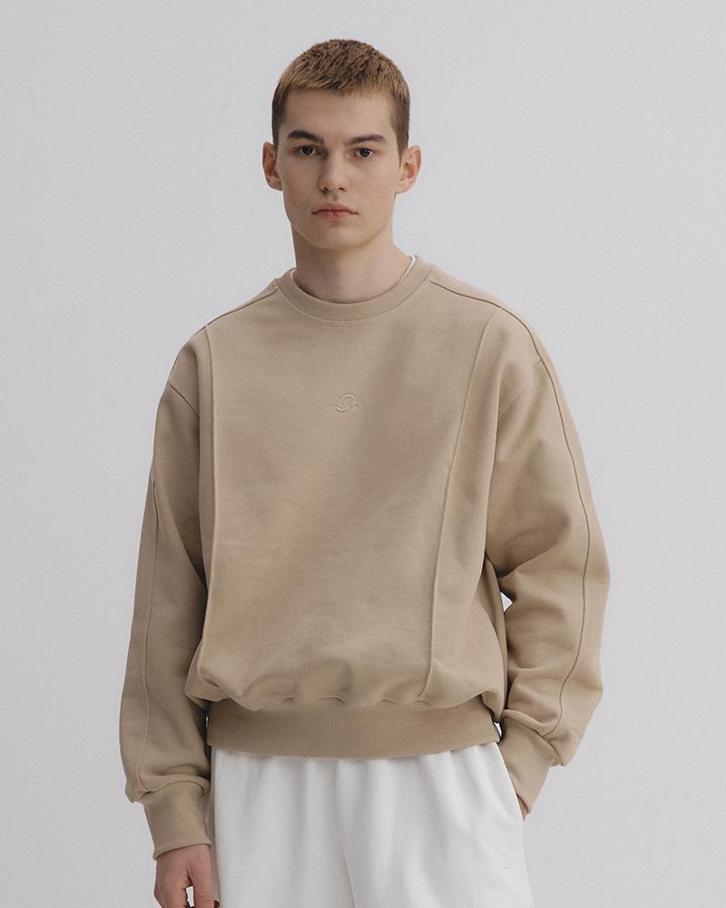 FLOW SWEAT SHIRT_BEIGE