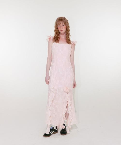 Glow Mermaid Frill Dress (Baby Pink)