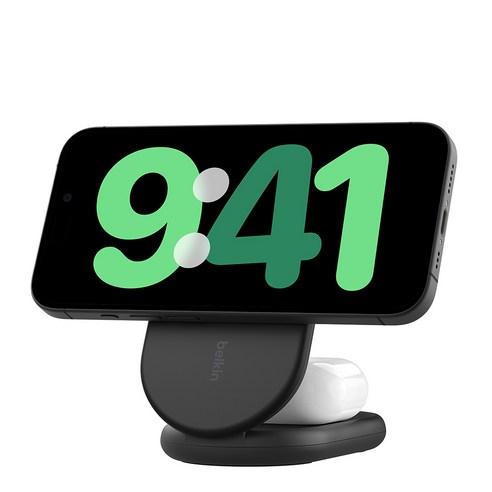 벨킨 부스트업 Qi2 15W 2in1 마그네틱 폴더블 고속 무선 충전기 1.5m - 충전기 | 쿠팡