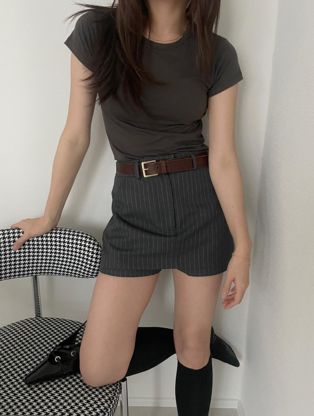 스트라이프 스커트팬츠 치마바지(2colors)