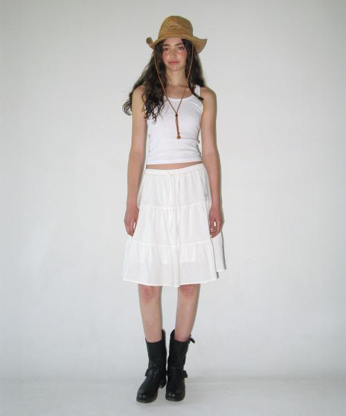 레이지 캉캉 셔링 하프 스커트 (2색상)