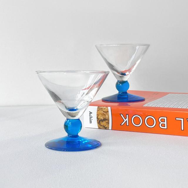 [HANDCRAFTED] 블루 스템 마티니잔 [Blue Stem Martini Glass]