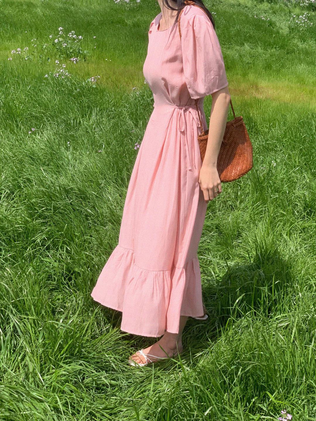 summer pink dress (130cm) 2차
