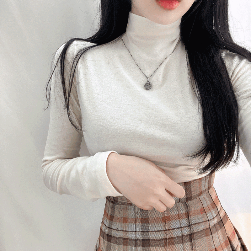 [1+1할인! 얇고 따뜻해요!!] 밀키웨이 겉기모 하프폴라티 (10color)