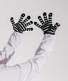 STRIPE GLOVES charcoal
