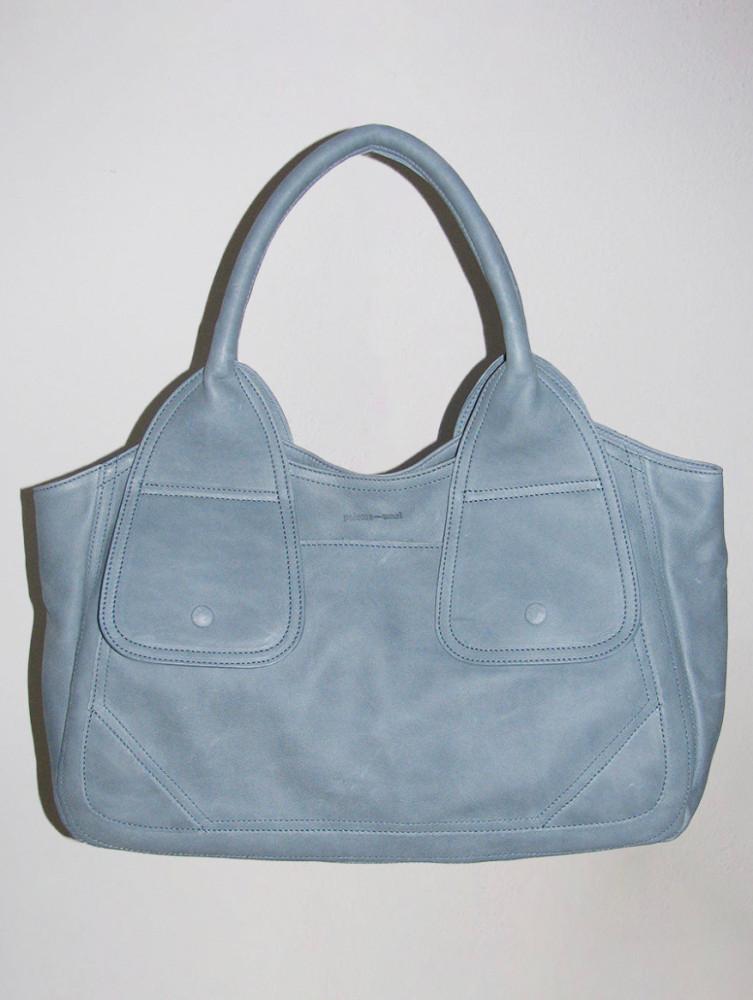 Paloma wool no 1712 Big Cornelia Leather shoulder bag greyish blue 팔로마울 1712 빅 코넬리아 레더 숄더 백 그레이쉬 블루