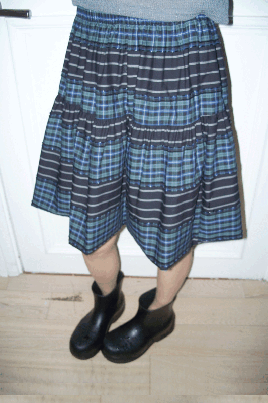 2way village check skirt (2color)
