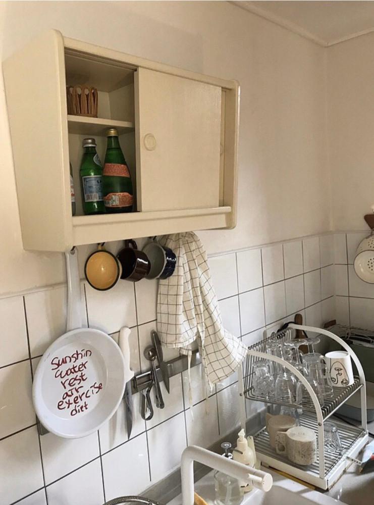 빈티지그릇장 보관함 그릇장 국내제작 [La maison rose] 키친장 찬장