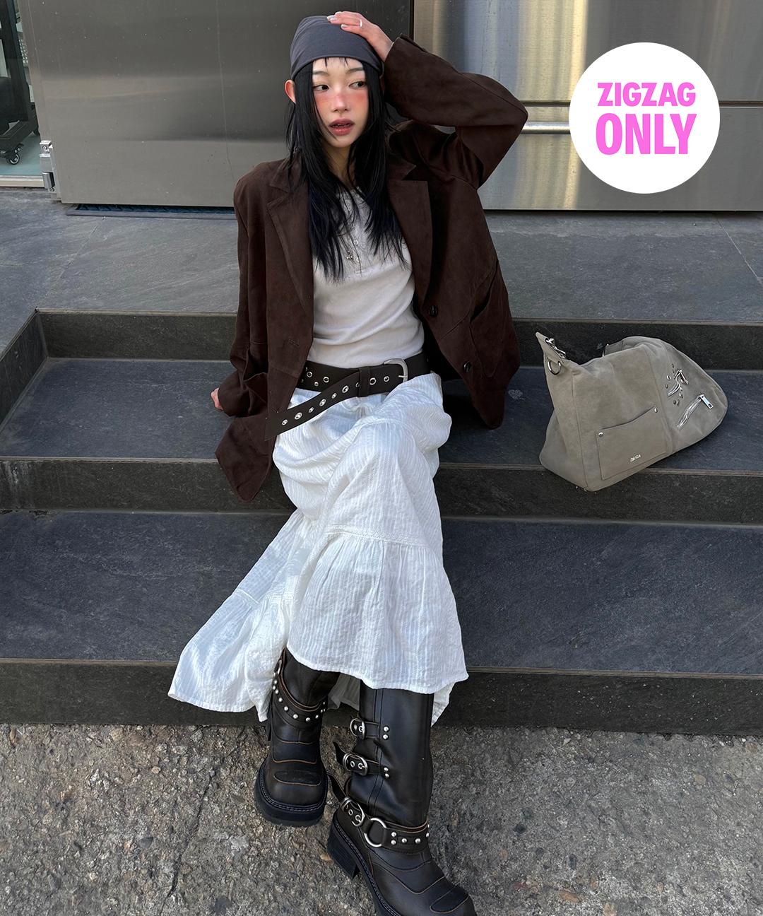 스파오 [패션애완쏭 세희 PICK💖] [신세틱레더] 여성 스웨이드 테일러드 재킷_SPJLF49W16