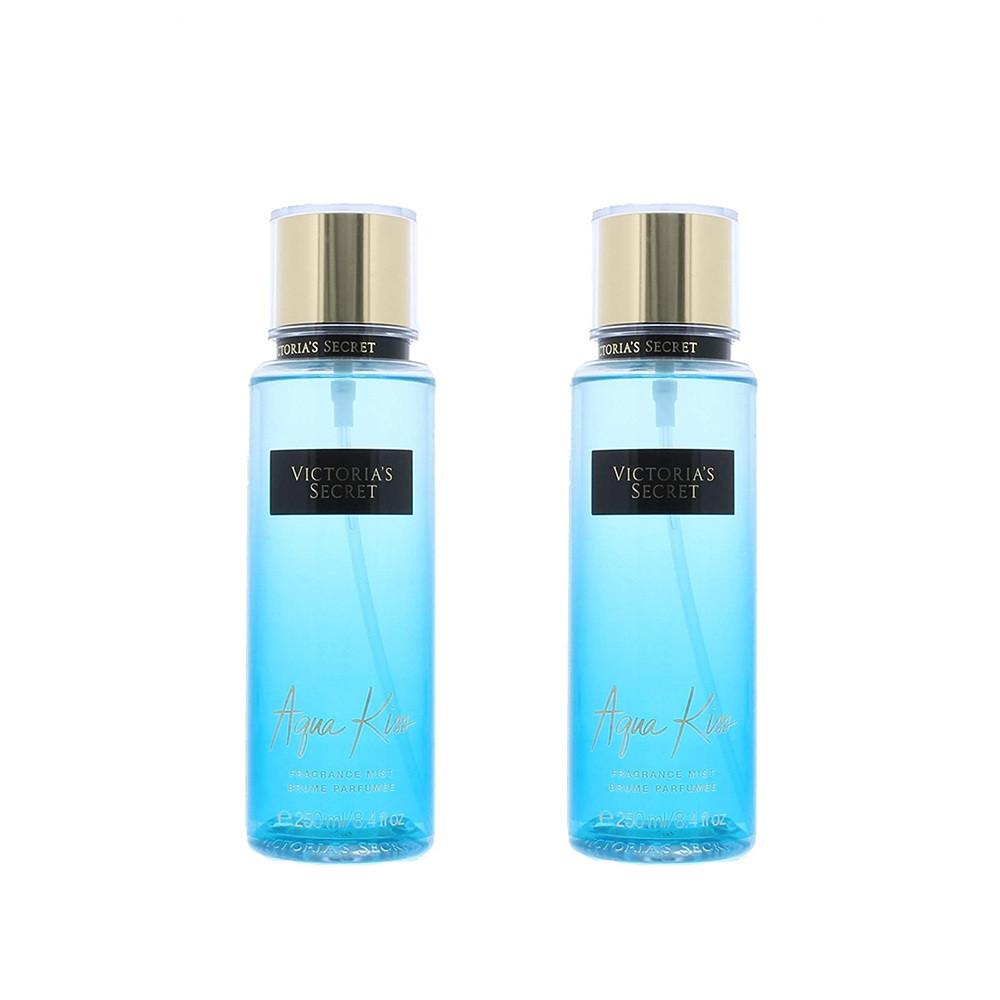 빅토리아 시크릿 아쿠아 키스 미스트 250ml 2팩 Victoria's Secret Fragrance Mist for Women, Aqua Kiss