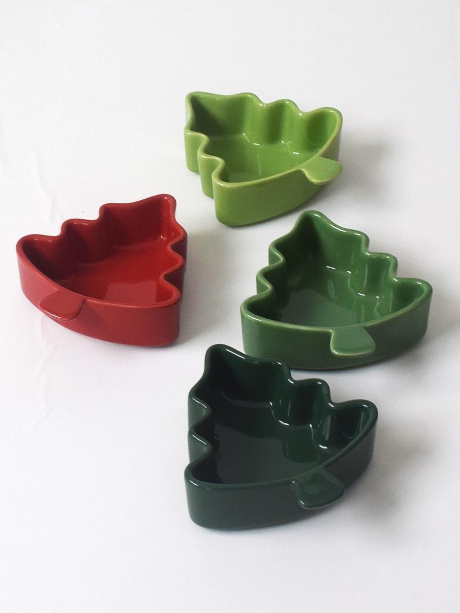 크리스마스 트리 모양 세라믹 트레이