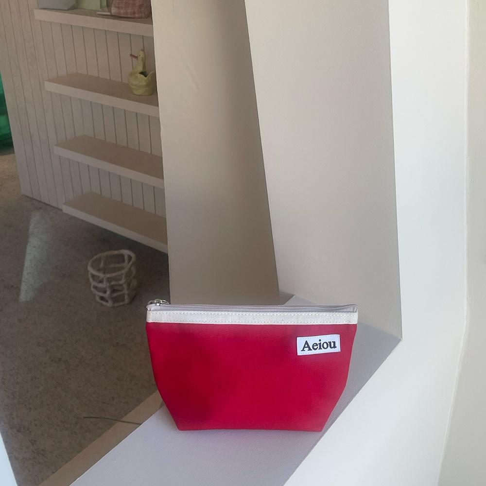 Aeiou Basic Pouch (L size) Red Apple