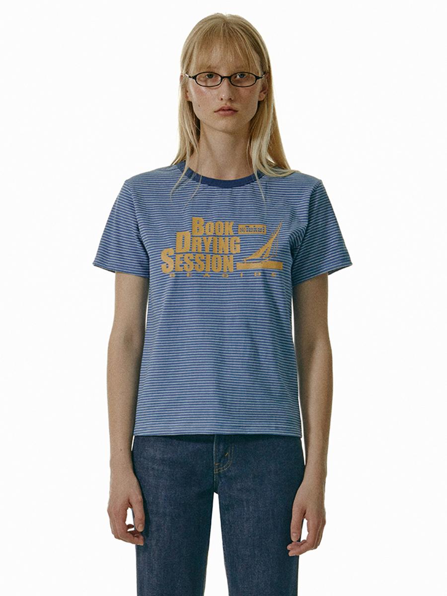 Drying Stripe Tee Blue