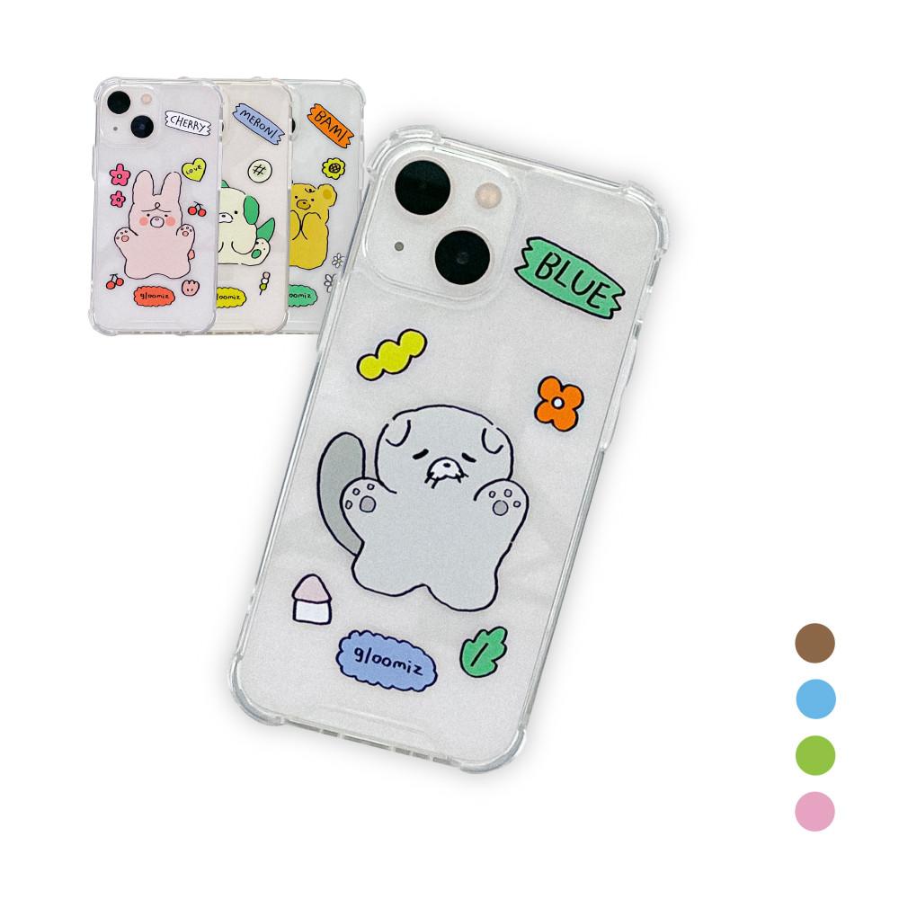 아이폰13케이스 [주문제작] 글루미즈 유기견 후원 아이라이킷 블루 메로니 체리 바미 탱크 케이스