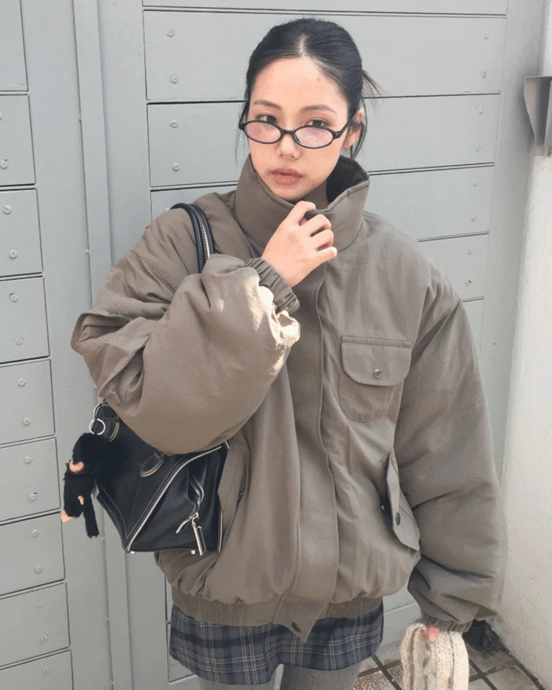 [오늘출발/MD추천]MA-1 하이넥 패딩 야상 (2color) *블랙 당일 발송 가능!