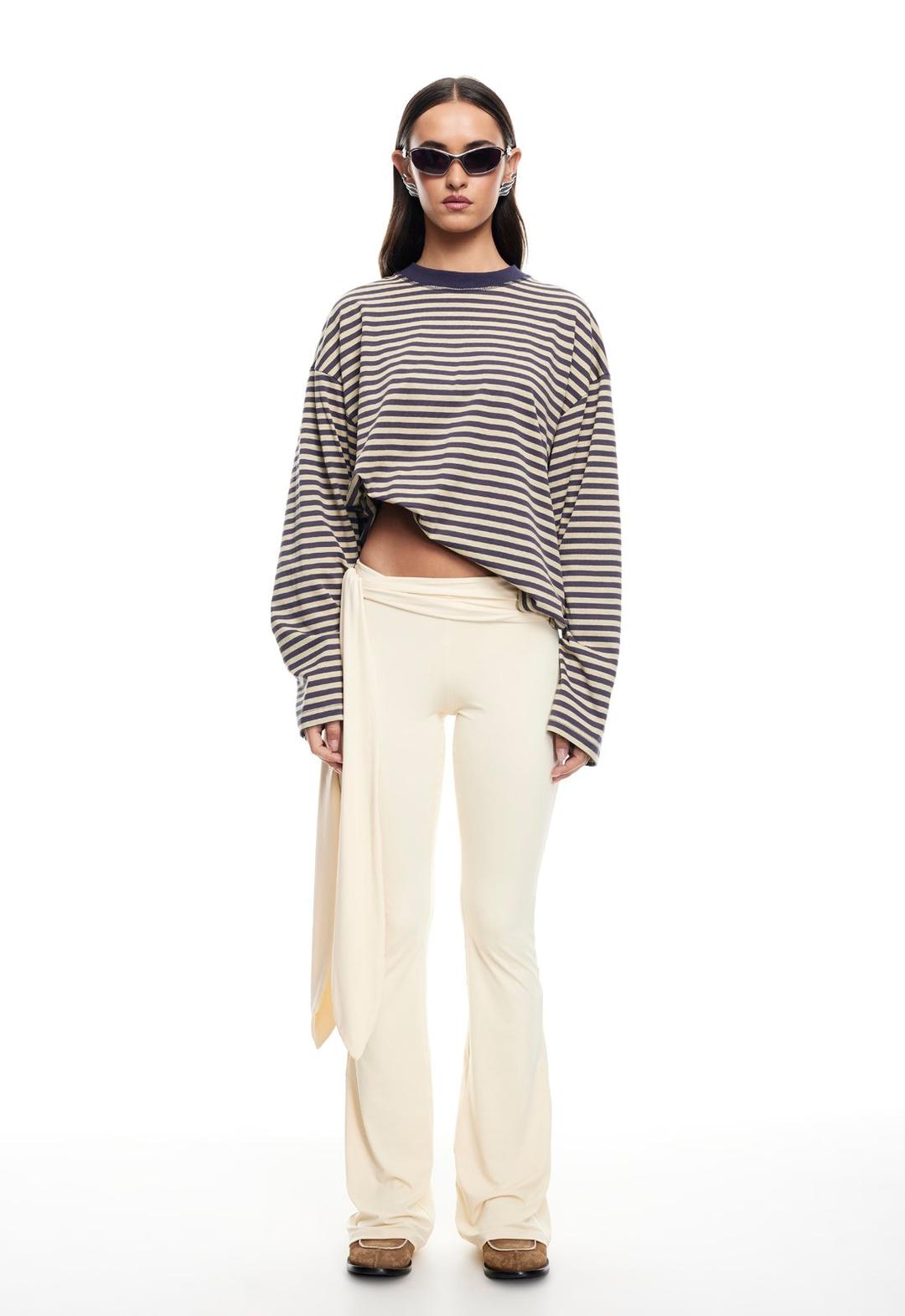 BLOOM LONG SLEEVE - BEIGE STRIPE - XXS / BEIGE STRIPE