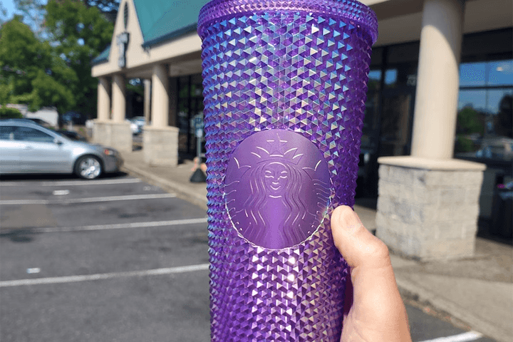 [해외] 북미 썸머 퍼플 옴브레 벤티 지압 텀블러 710mL