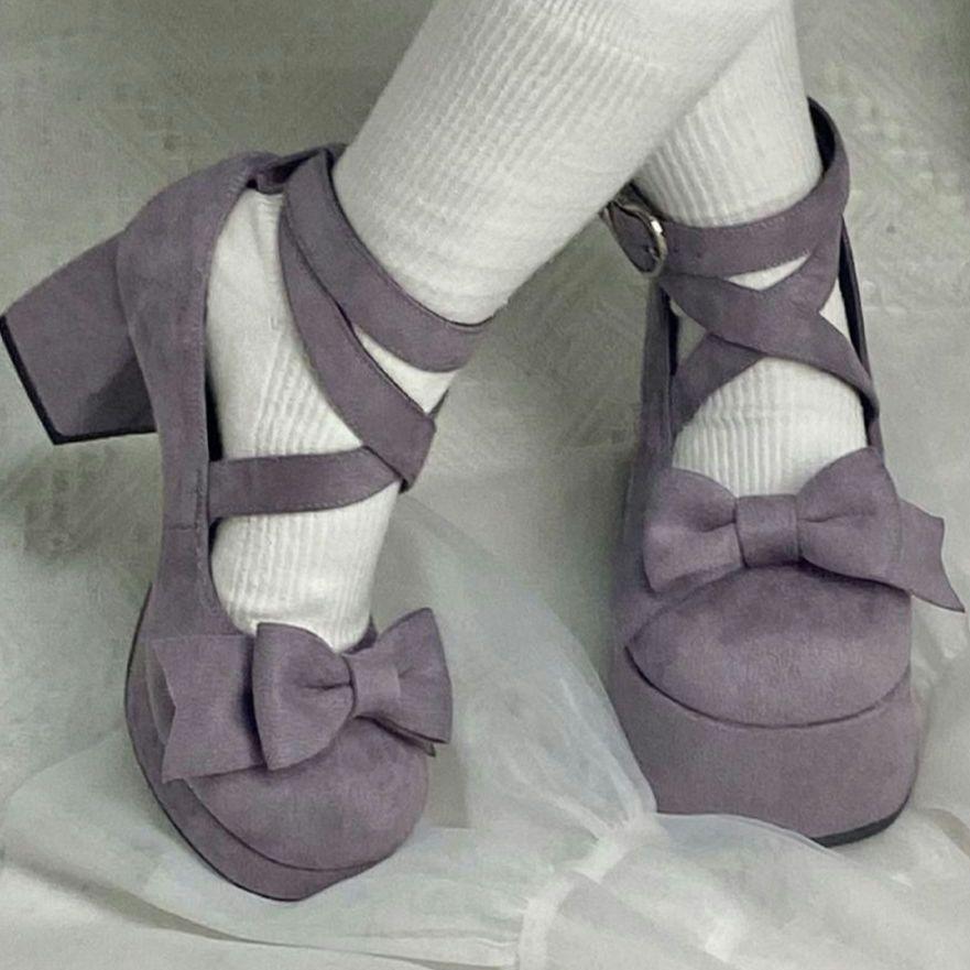 ベルベットリボンロリータパンプス amavel mars Ank Rouge