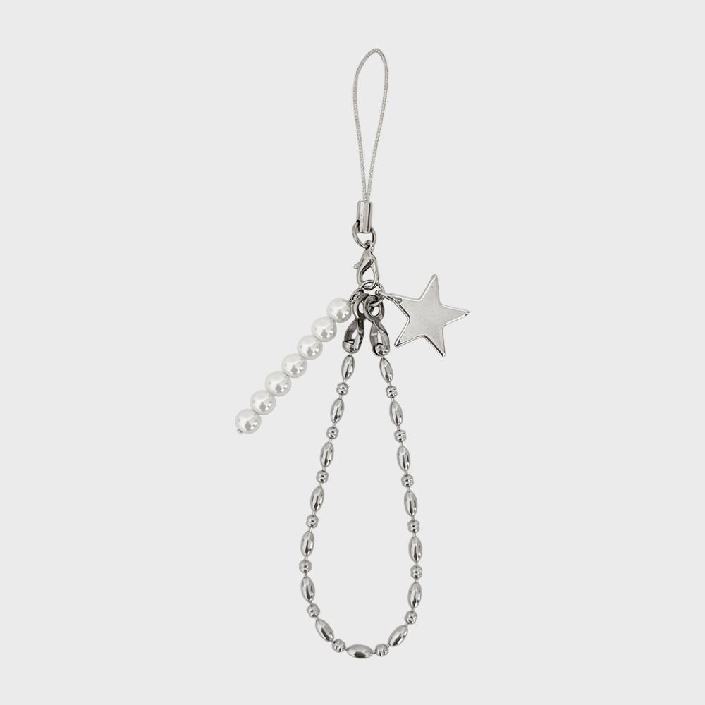 silver star strap (핸드폰 스트랩 키링)
