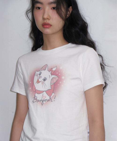 [DISNEY] LOVE MARIE TEE WHITE