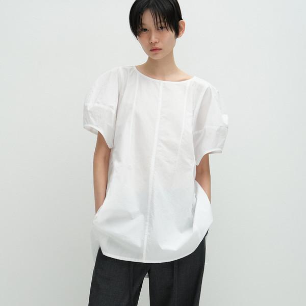PUFF MINI DRESS _ WHITE