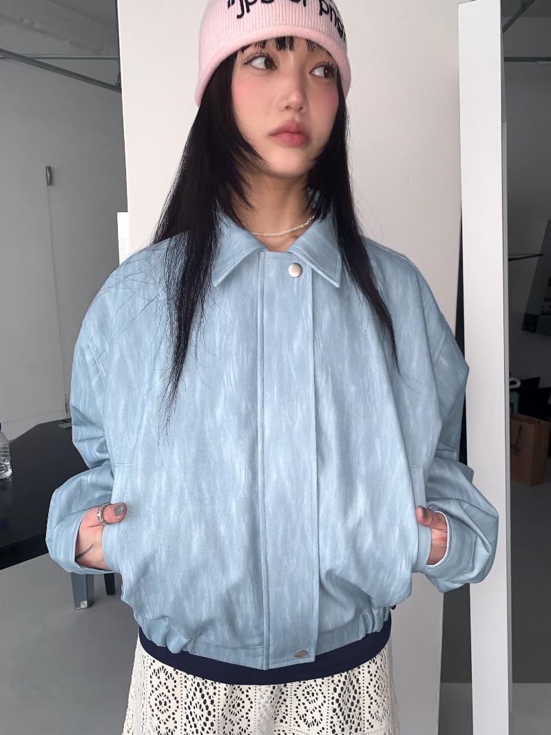 Spring washing leather jacket