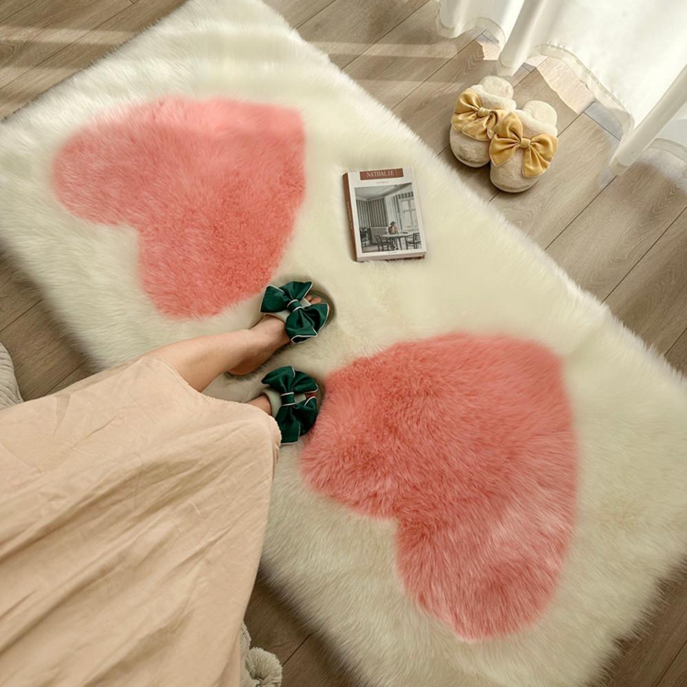 핑크 하트 러그 침실 포인트 장모러그 카페트 2color