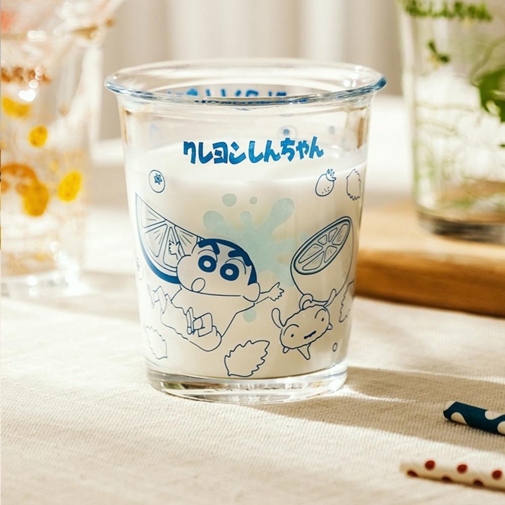 짱구 유리컵 wind glass 가정용 물 컵 주스 크레용 신짱 음료잔 4종 320ml