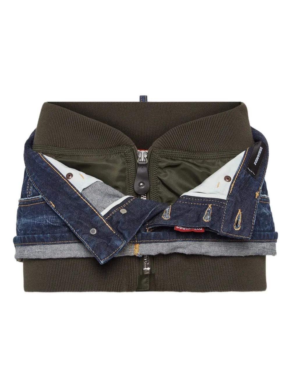 DSQUARED2 하이브리드 미니 스커트 | 블루 | FARFETCH KR