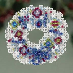 Crystal Wreath - Beaded Cross Stitch Kit