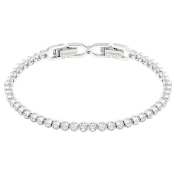 Emily 브레이슬릿, 라운드 컷, 화이트, 로듐 플래팅