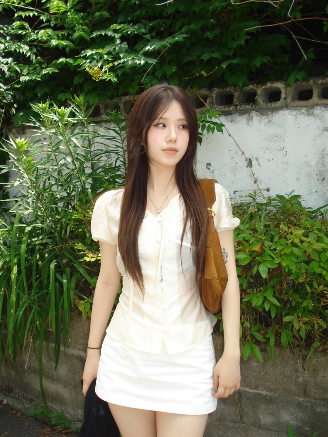 sage satin blouse