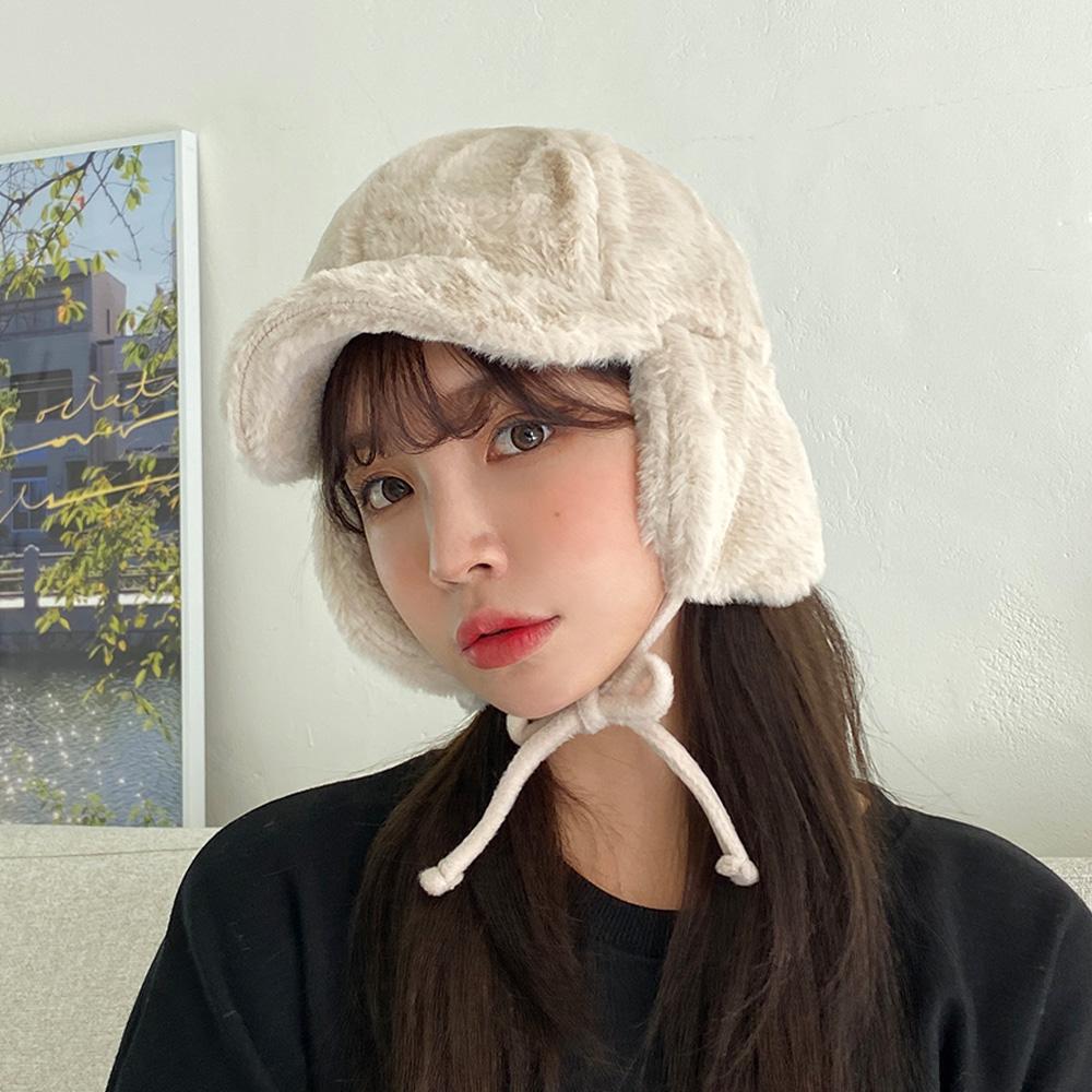 밍크 퍼 귀달이 털 방한모 군밤장수 방한 스키장 겨울