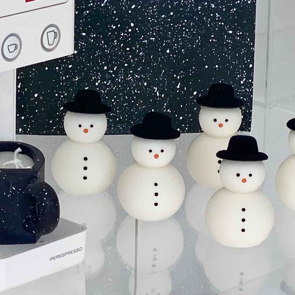 스노우맨 눈사람 캔들 크리스마스 캔들 연말 선물 겨울 인테리어 소품