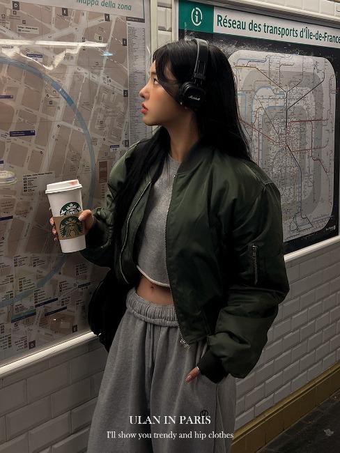 [문의폭주] 파리 크롭 항공 점퍼 (2 color)