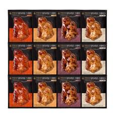 푸라닭/당일발송 순살 국내산 닭다리살 스테이크 4종 혼합구성, 130g, 12개