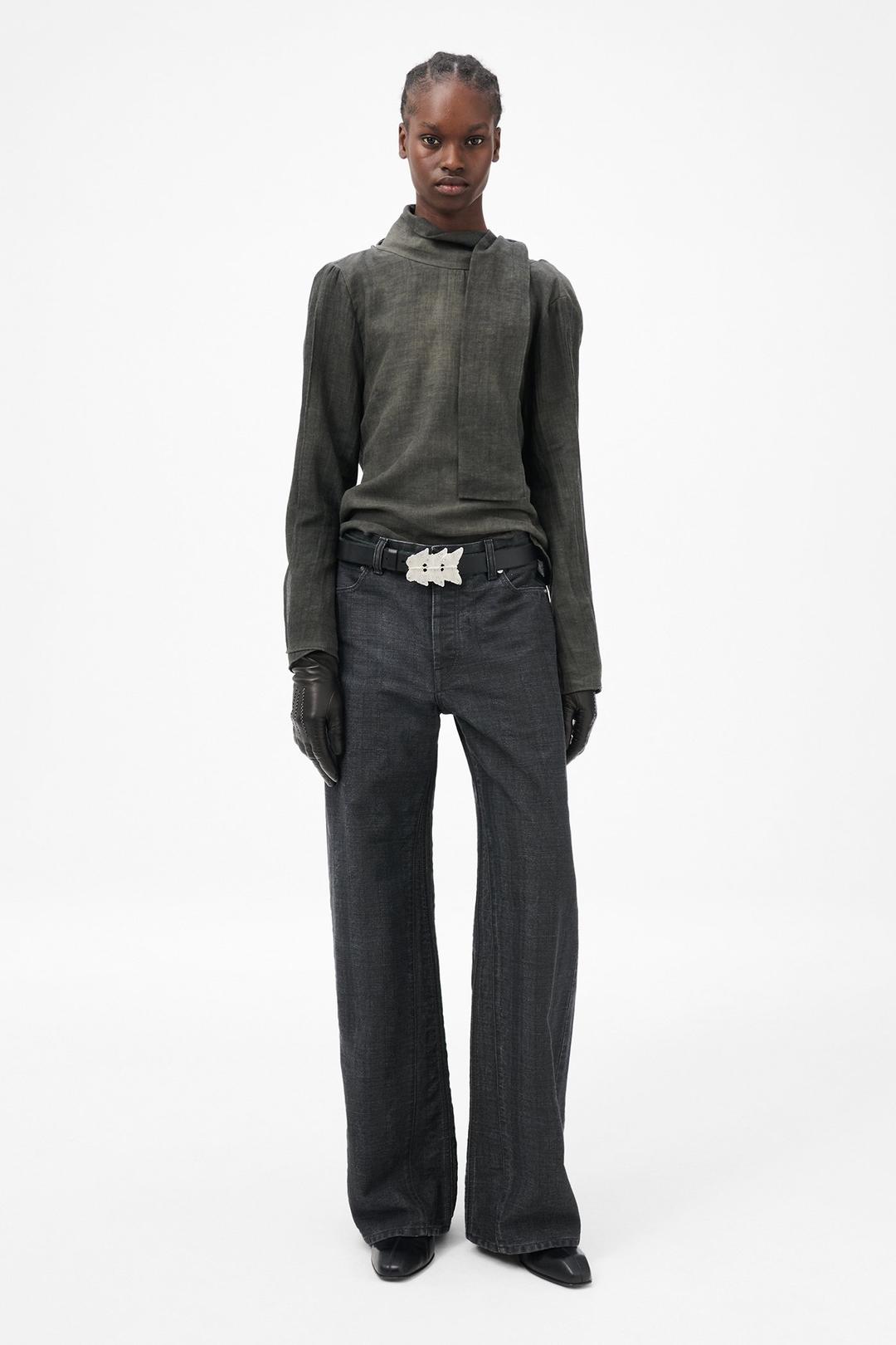 Treble Cut Black Coated Herringbone